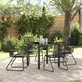 zestaw-5-czesciowy-do-jadalni-w-ogrodzie-czarny-rattan-pvc
