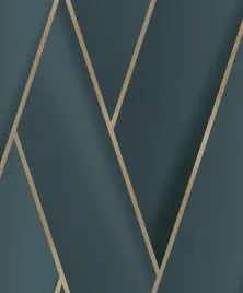 tapeta-geometria-3d-zielono-zlota-jak-welur