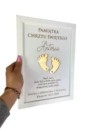 ramka-dla-dziecka-chrzest-swiety-zlote-stopki-dedykacja-imie-prezent
