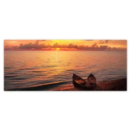 fototapety-250x104-lodzie-o-zachodzie-zachod-slonca-na-morzem-widok