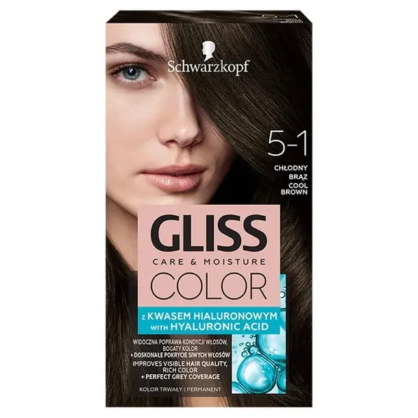 GLISS COLOR FARBA DO WŁOSÓW 5-1 CHŁODNY BRĄZ