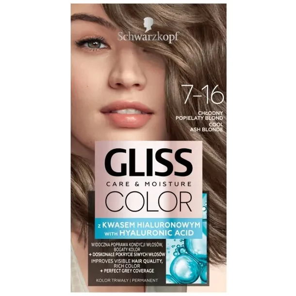 GLISS COLOR FARBA DO WŁOSÓW 7-16 CHŁODNY POPIELATY BLOND