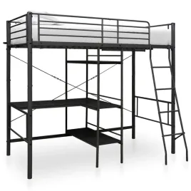 vidaxl-rama-lozka-pietrowego-z-biurkiem-czarna-metalowa-90-x-200-cm