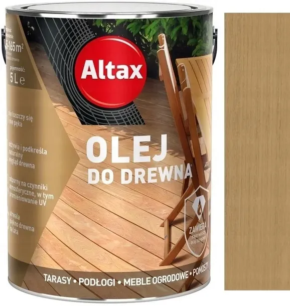 ALTAX OLEJ DO DREWNA TARASÓW MEBLI OGRODOWYCH 5L DĄB