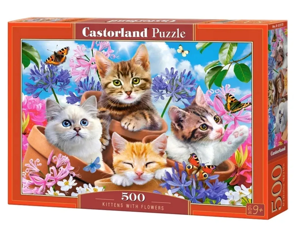 puzzle-500-kittens-with-flowers-castor