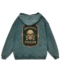bluza-unfiltered-poison-trucizna-czaszka-napis-mroczna-zielony-l