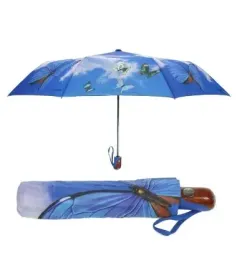 parasol-damski-niebieski-kolorowe-motyle