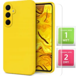 etui-do-samsung-galaxy-a55-5g-zolte-matowe-silikonowe-ochronne-szklo
