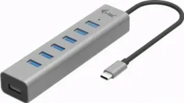 i-tec-hub-metalowy-usb-c-7-portow-z-ladowaniem-5000-mbps-srebrny