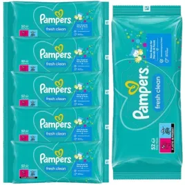 pampers-fresh-clean-chusteczki-nawilzane-dla-niemowlat-6-x-52-sztuki