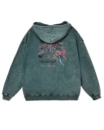 bluza-oversize-z-kapturem-horse-girl-kolorowy-kon-sprana-ciemnozielony-l
