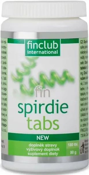 FIN SPIRDIETABS 180 tabl. FINCLUB zielona alga Spirulina platensis