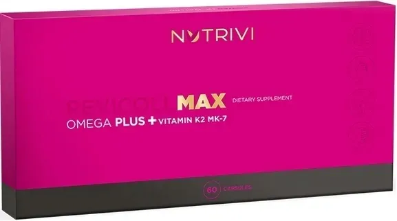 NUTRIVI REVICOLL MAX kwasy Omega Plus + Witamina K2 MK-7 + peptydy 60 kaps.