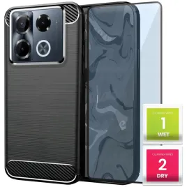 etui-do-infinix-note-40-pro-4g-czarne-karbon-pancerne-case-szklo-9h