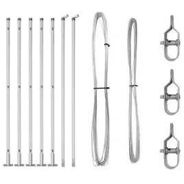 vidaxl-slupy-ogrodzeniowe-z-podstawami-7-szt-o32mm-885cm-stal-ocynkowana