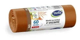 worki-na-odpady-bio-60l-brazowe-z-uszami-stella-14szt-ldpe-mocne