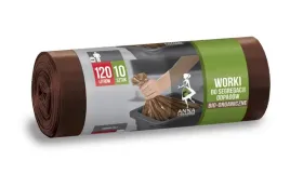 worki-bio-120l-brazowe-anna-zaradna-10szt-ldpe-do-odpadow-organicznych