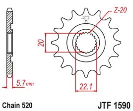 zebatka-przednia-jt-jtf1590-14-yamaha-yzf-250-wr-250f-stalowa-wytrzymala