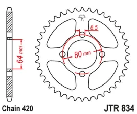 zebatka-tylna-jt-jtr834-31-yamaha-lb-50-chappy-85-lb-80-stalowa-wytrzymala