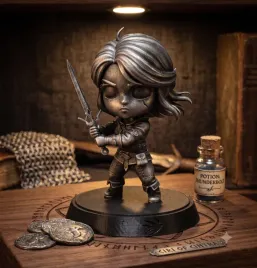 ciri-chibi-figurka-zywiczna-antracyt-wiedzmin