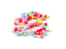 koraliki-plastik-matowe-gumowane-mix-6mm-50szt