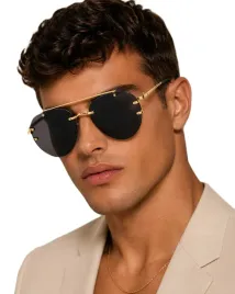 okulary-przeciwsloneczne-zlote-czarne-bez-ramkowe-pilotki-uv400-unisex