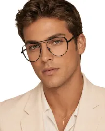 okulary-zerowki-damskie-meskie-pilotki-aviator-czarne-metalowe-oprawki