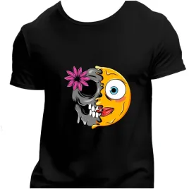 koszulka-meska-czarna-nadruk-czaszka-emotka-zawstydzony-3xl