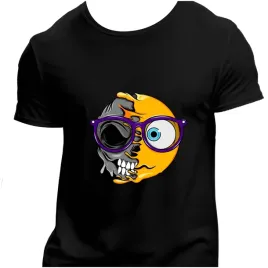 koszulka-meska-czarna-nadruk-czaszka-emotka-nerd-zniesmaczony-5xl