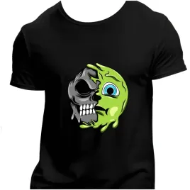 koszulka-meska-czarna-nadruk-czaszka-emotka-mdlosci-4xl