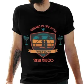 koszulka-czarna-meska-z-nadrukiem-surfing-to-styl-zycia-3xl