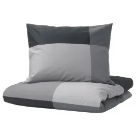 ikea-brunkrissla-posciel-komplet-posciel-150x200-50-60cm-czarna-szara-krata