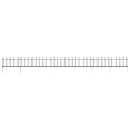 vidaxl-ogrodzenie-z-pretow-z-grotami-stalowe-119-x-1-m-czarne