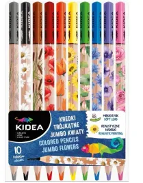 kredki-trojkatne-jumbo-kwiaty-10-kolorow-kidea