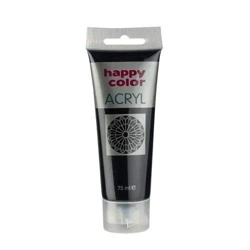 FARBA AKRYLOWA 75ML CZARNA HAPPY COLOR