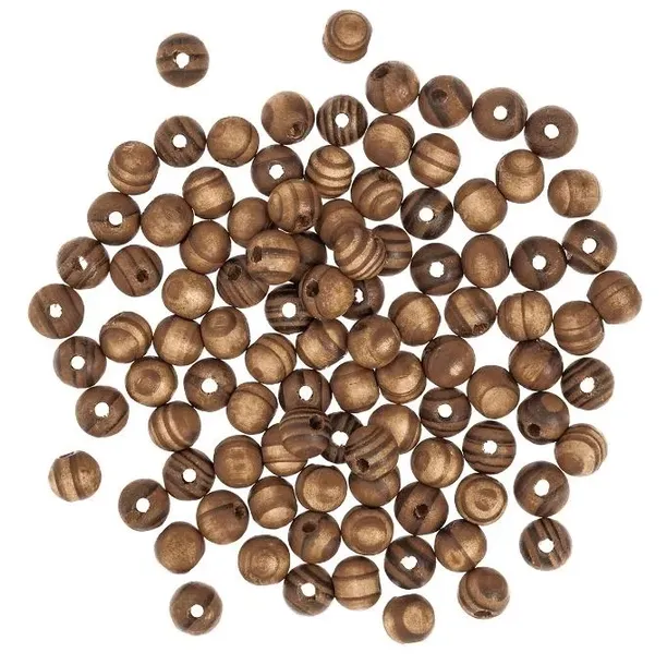 KORALIKI DREWNIANE KULKI SOSNOWE 10MM 100SZT CIEMNE GRKO-130 DP CRAFT