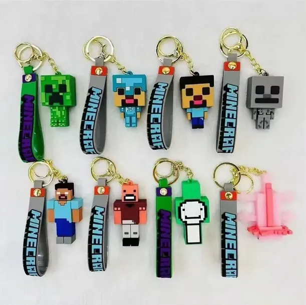 BRELOK ZAWIESZKA MINECRAFT DO KLUCZY PLECAKA FIGURKA BRELOCZEK ZABAWKA