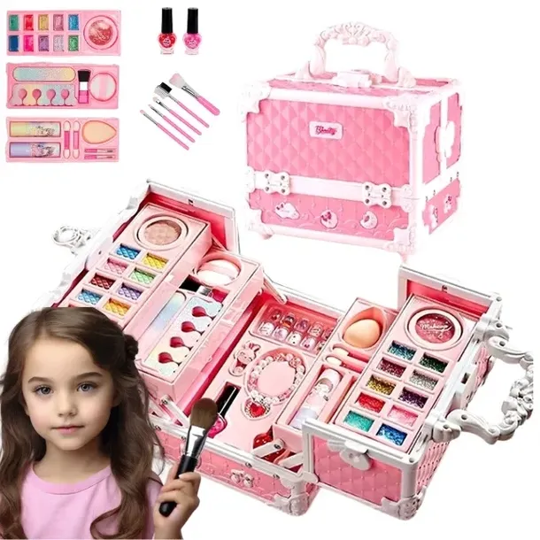 Kuferek z Kosmetykami dla Dziewczynki - Zestaw Beauty dla Małej Księżniczki