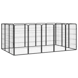 kojec-dla-psa-16-paneli-czarny-50x100-cm-stal