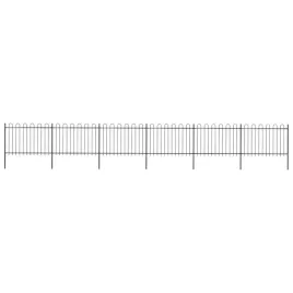 vidaxl-ogrodzenie-z-zaokraglonymi-koncami-stalowe-102x12-m-czarne