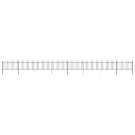 vidaxl-ogrodzenie-z-pretow-z-grotami-stalowe-136-x-1-m-czarne