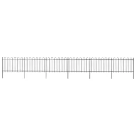 vidaxl-ogrodzenie-z-zaokraglonymi-koncami-stalowe-102x12-m-czarne