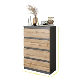 komoda-60-cm-antracyt-dab-wotan-4-szuflady-salon-sypialnia