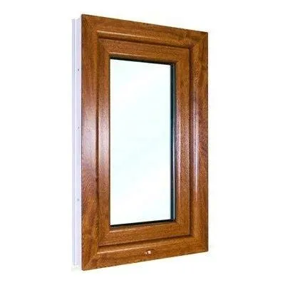 Okno PCV Prawe 55x65 /  550x650 Rozwierno-Uchylne Złoty Dąb Dwuszybowe