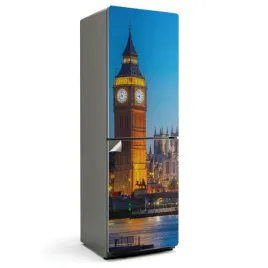 stylowa-naklejka-sticker-na-lodowke-design-w-kuchni-big-ben-w-londynie-noca