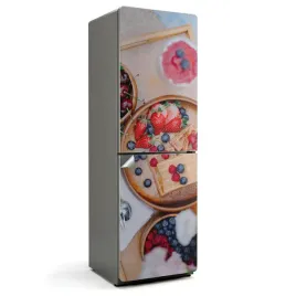 folia-samoprzylepna-na-lodowke-sticker-do-kuchni-deser-z-owocami-i-waflami