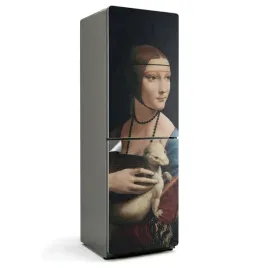 naklejka-na-lodowke-do-domu-samoprzylepna-dama-z-lasiczka-leonardo-da-vinci
