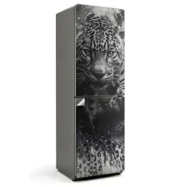 artystyczna-naklejka-folia-ozdobna-na-lodowke-jaguar-w-dzikiej-naturze