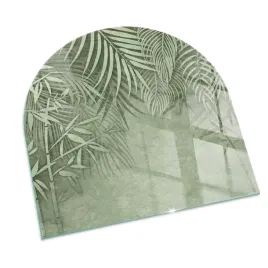 podkladka-szklana-pod-piec-z-nadrukiem-liscie-tropikalne-w-tle-100x100-cm