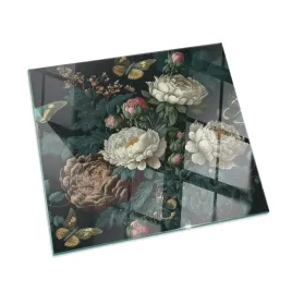 podkladka-szklana-z-grafika-pod-kominek-kwiatowy-wzor-z-motylami-50x50-cm